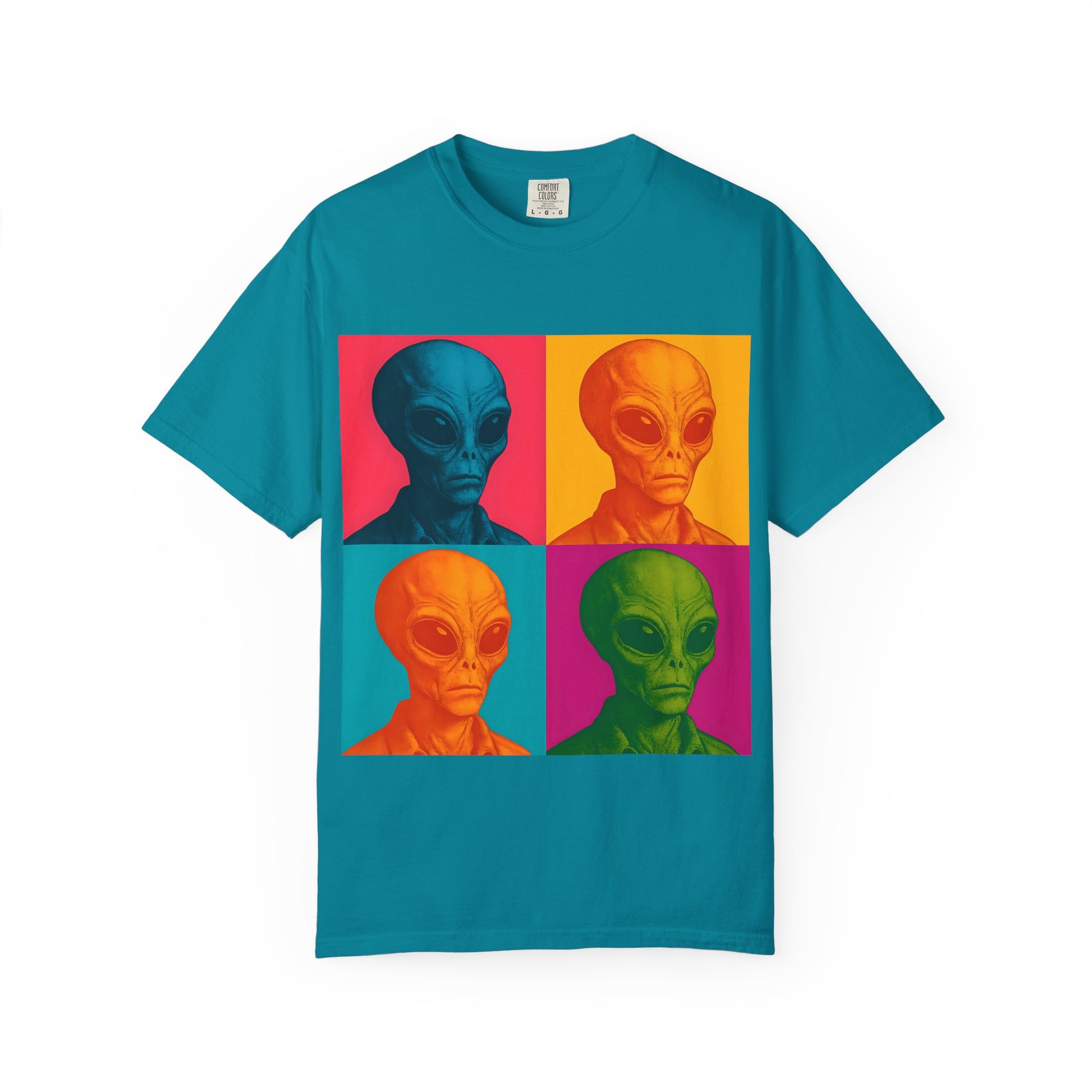 Pop Art Alien T-Shirt | Casual Wear, Gifts for Sci-Fi Fans, Vintage Style, Unisex Graphic Tee, Summer Fashion