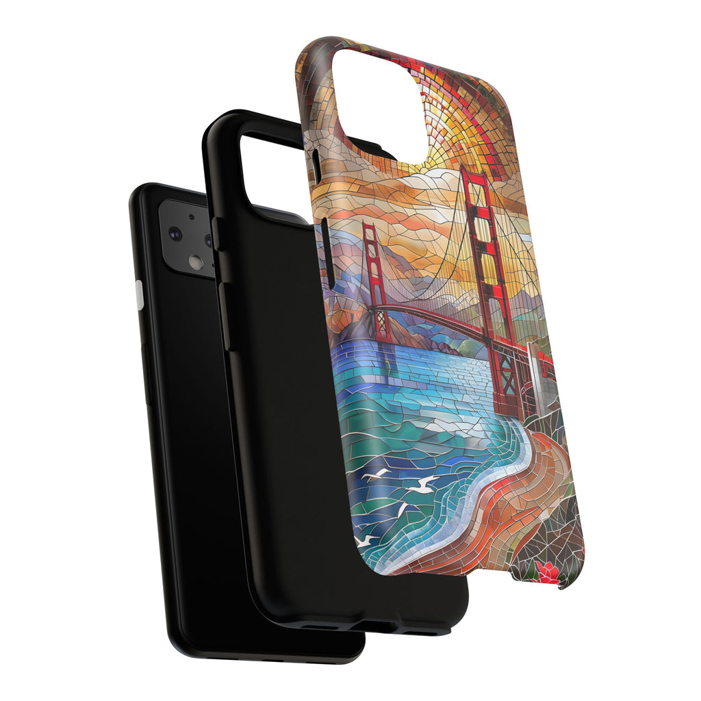 Golden Gate Bridge Phone Case, Artistic Phone Cover, Unique Gift for Travelers, Vibrant Cell Phone Accessory, Nature-Inspired Design
