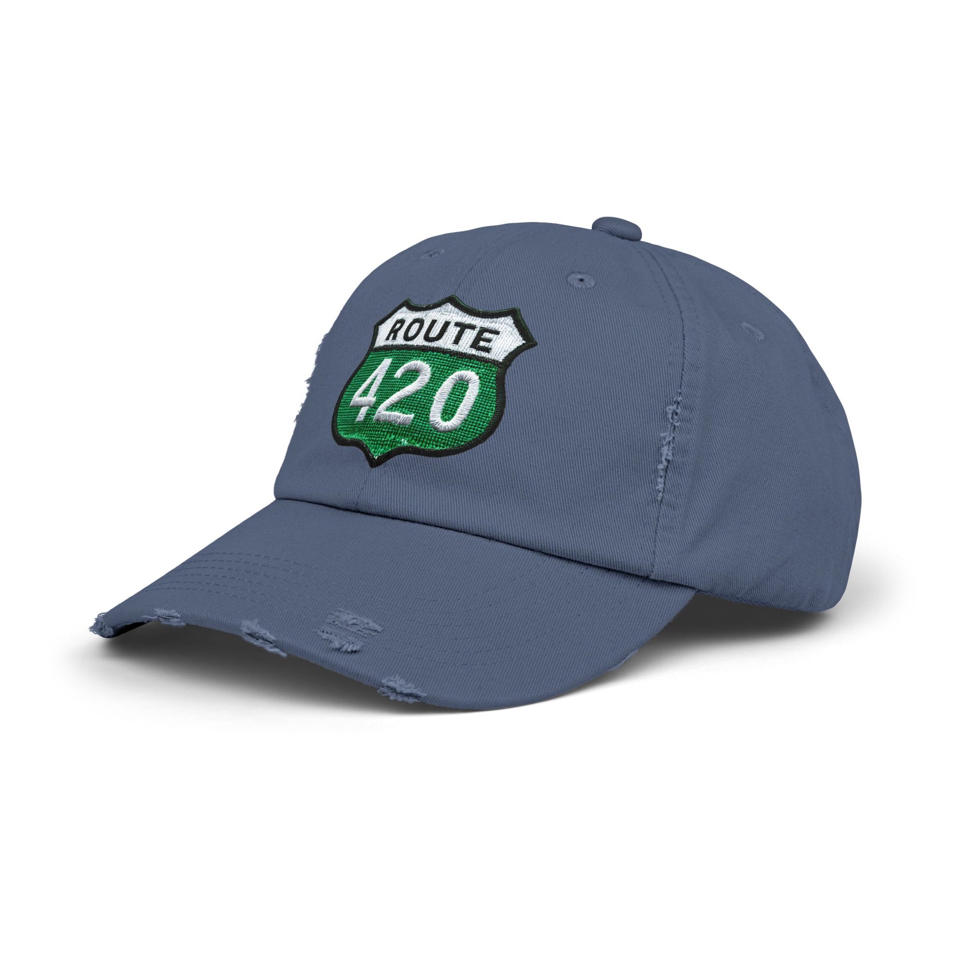 Route 420 Unisex Distressed Cap, Vintage Hat, Cool Casual Accessory, Perfect for Road Trips, Gift for Travelers, Outdoor Adventure Gear