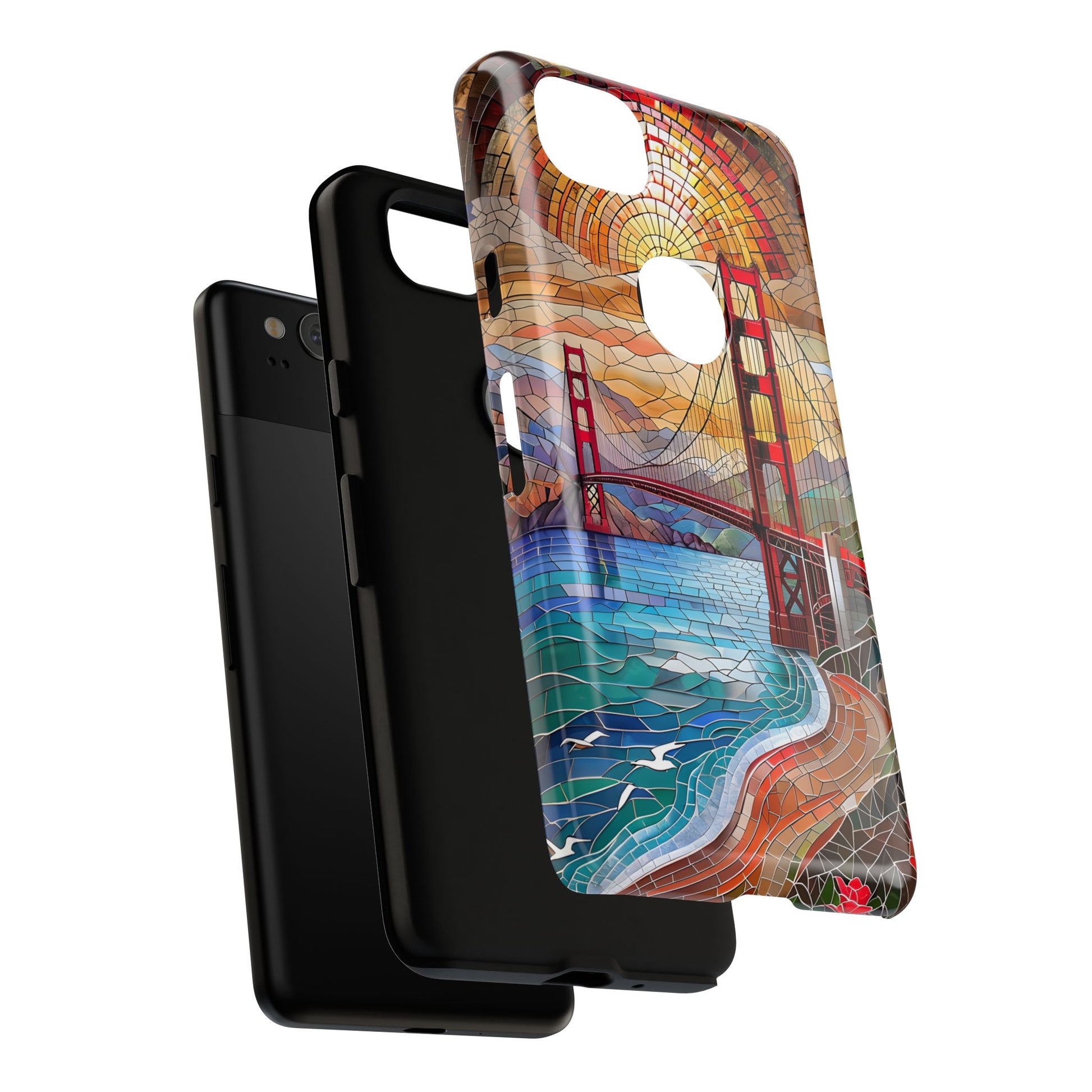 Golden Gate Bridge Phone Case, Artistic Phone Cover, Unique Gift for Travelers, Vibrant Cell Phone Accessory, Nature-Inspired Design