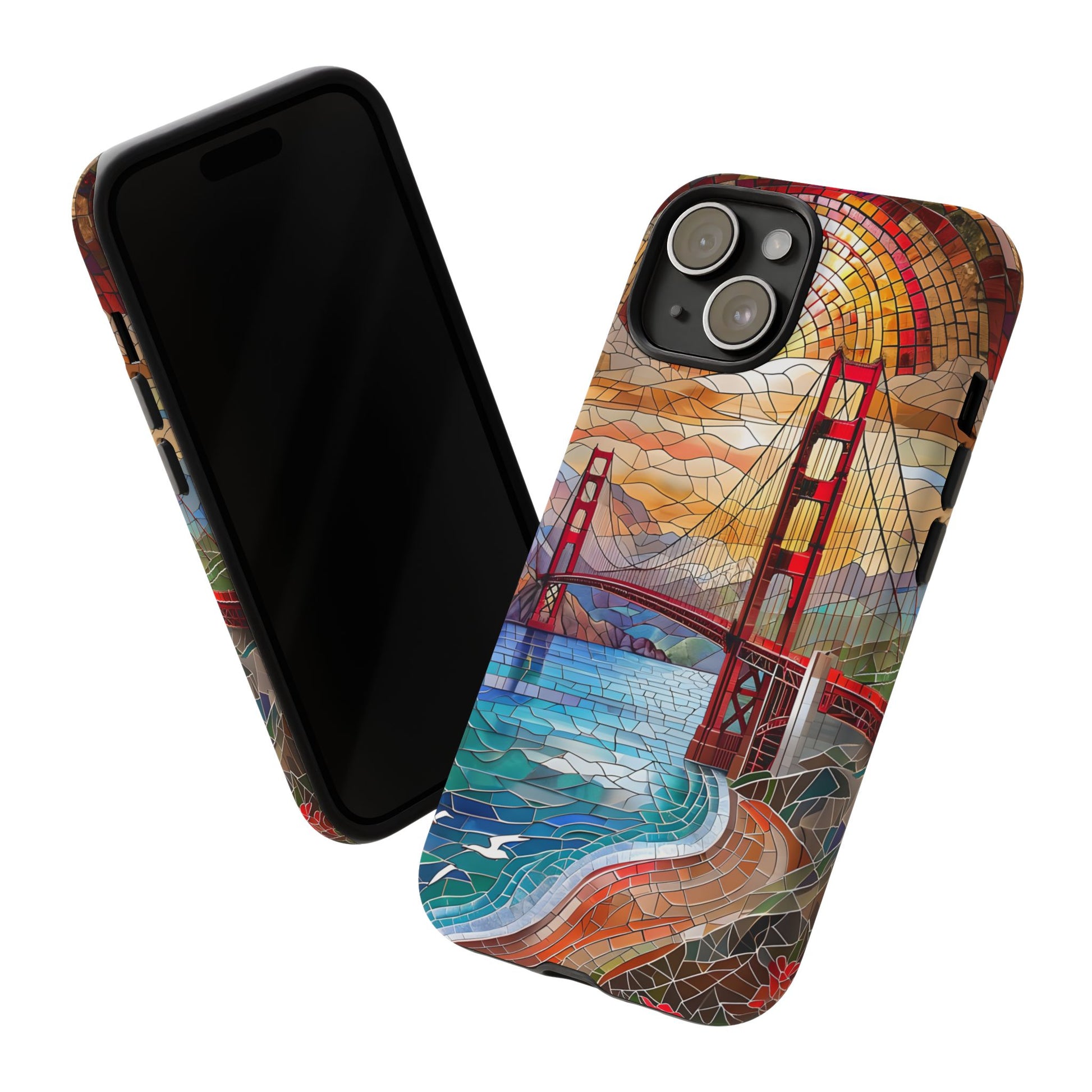Golden Gate Bridge Phone Case, Artistic Phone Cover, Unique Gift for Travelers, Vibrant Cell Phone Accessory, Nature-Inspired Design