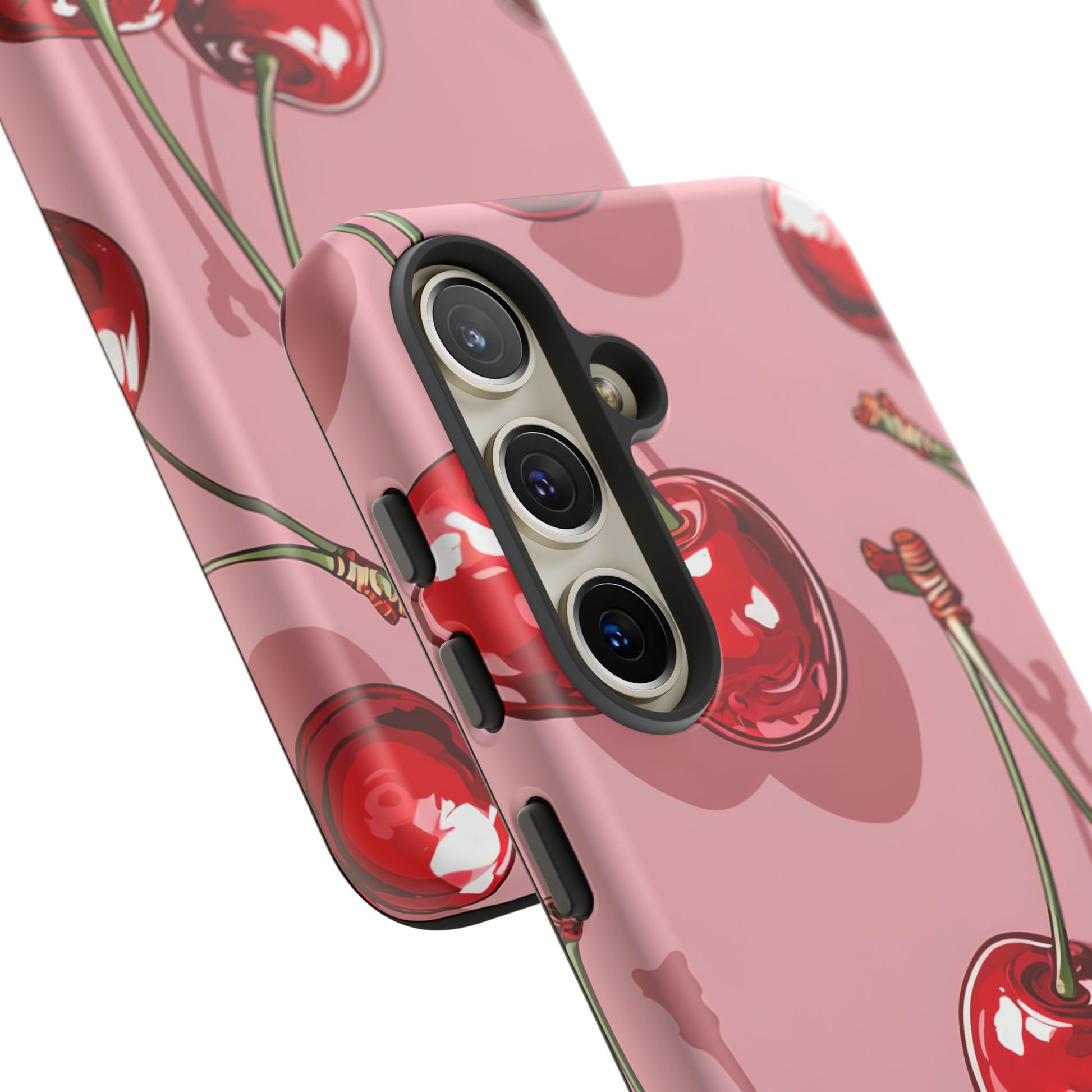 Cherry Blossom Phone Case, Tough Phone Cover, Cute Cherry Design, Summer Vibes, Phone Accessory, Gift for Her