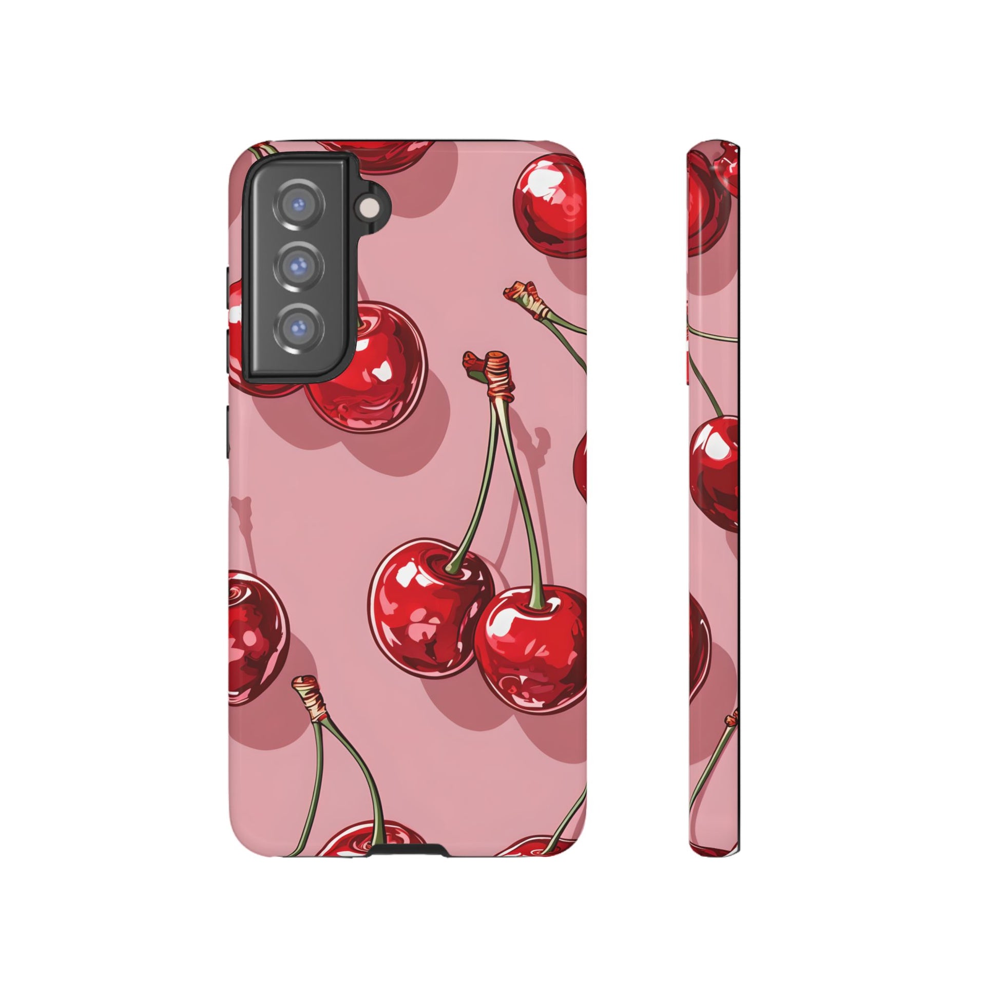 Cherry Blossom Phone Case, Tough Phone Cover, Cute Cherry Design, Summer Vibes, Phone Accessory, Gift for Her