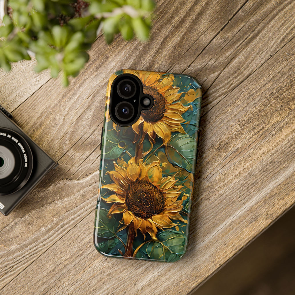 Sunflower Tough Phone Case - Floral Protection, Gift for Nature Lovers, Customizable, Summer Vibes, Eco-Friendly Accessories