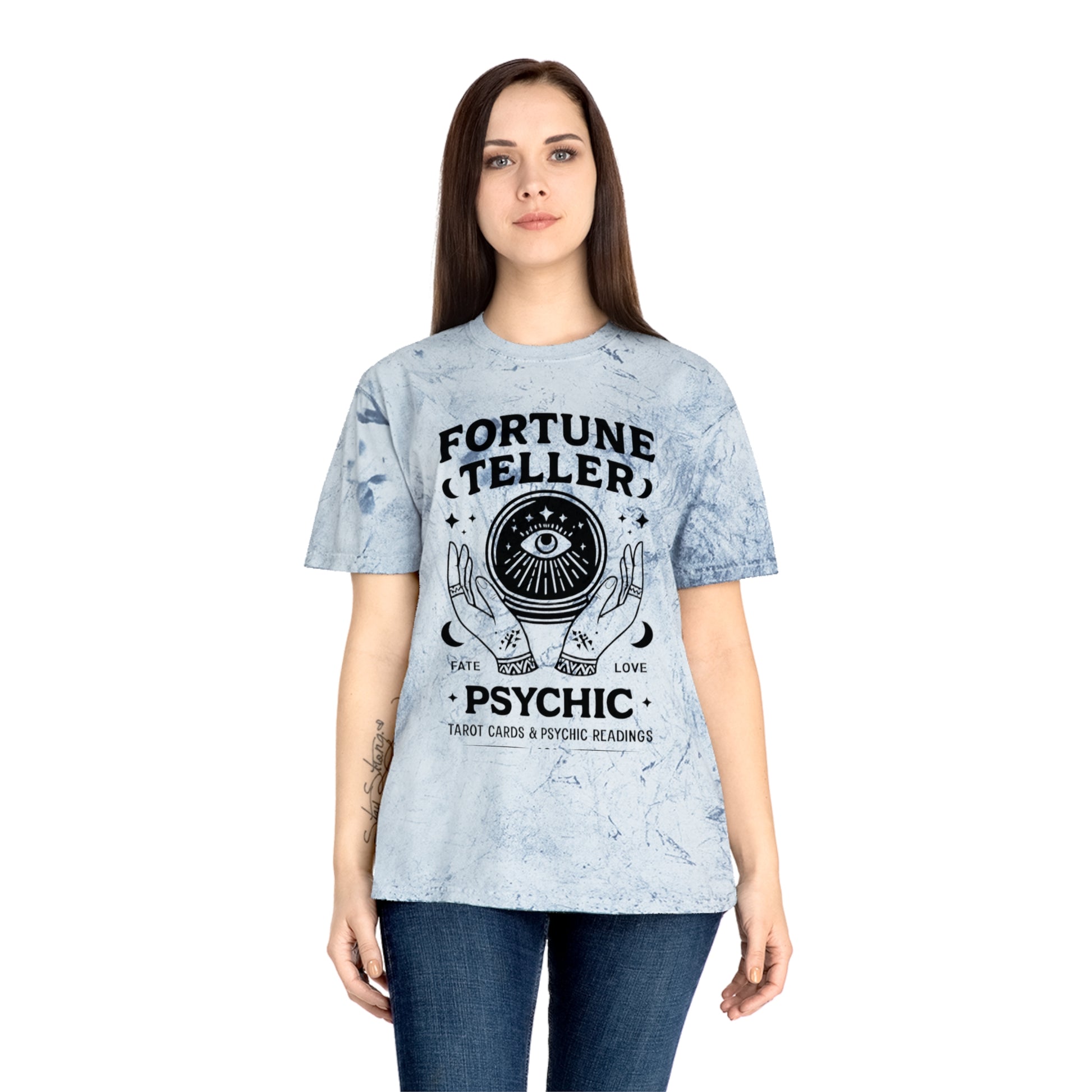 Psychic Fortune Teller T-Shirt, Unisex Tee, Spiritual Gift, Astrology Apparel, Tarot Card Top, Boho Style Tee