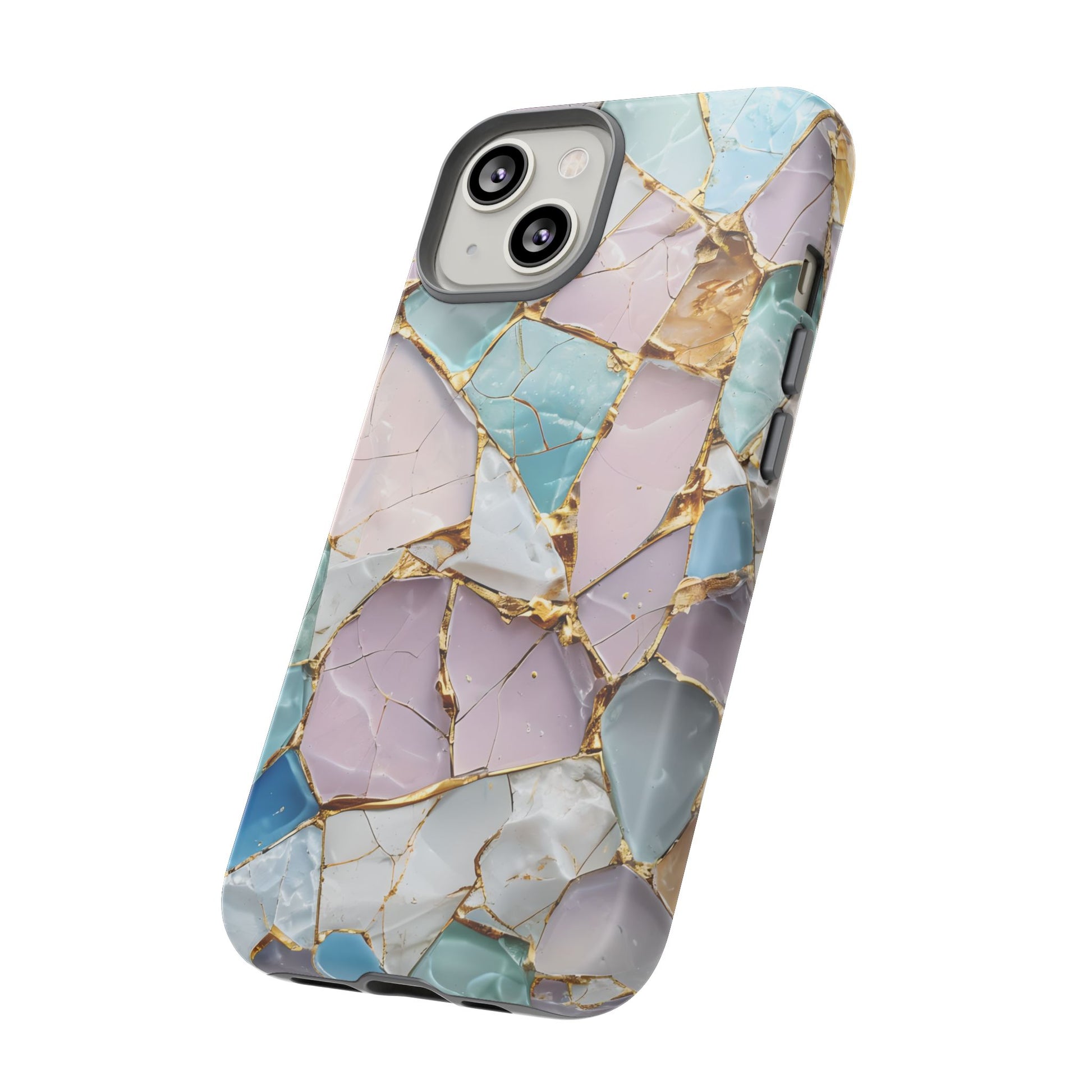 Colorful Phone Case - Tough Cases with Elegant Marble Design, Stylish Cover for Everyday Use, Gift for Her, Tech Accessory