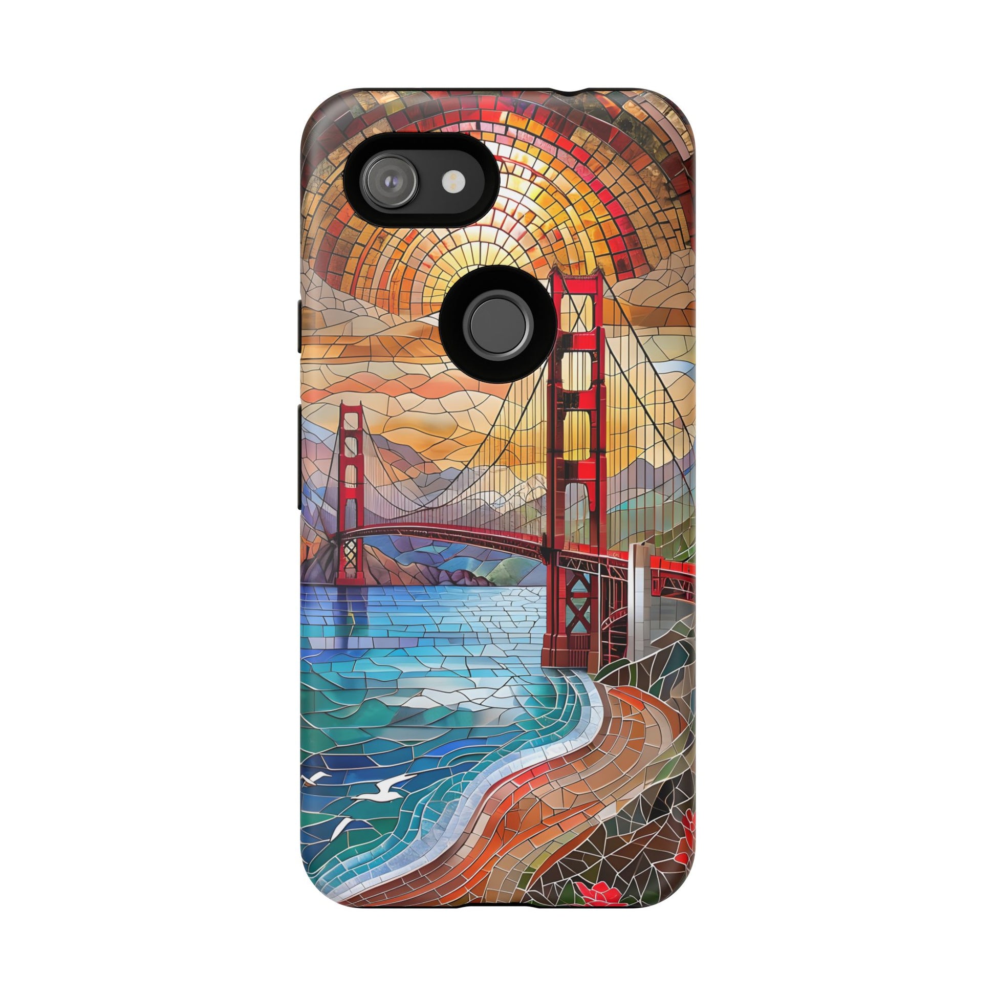 Golden Gate Bridge Phone Case, Artistic Phone Cover, Unique Gift for Travelers, Vibrant Cell Phone Accessory, Nature-Inspired Design