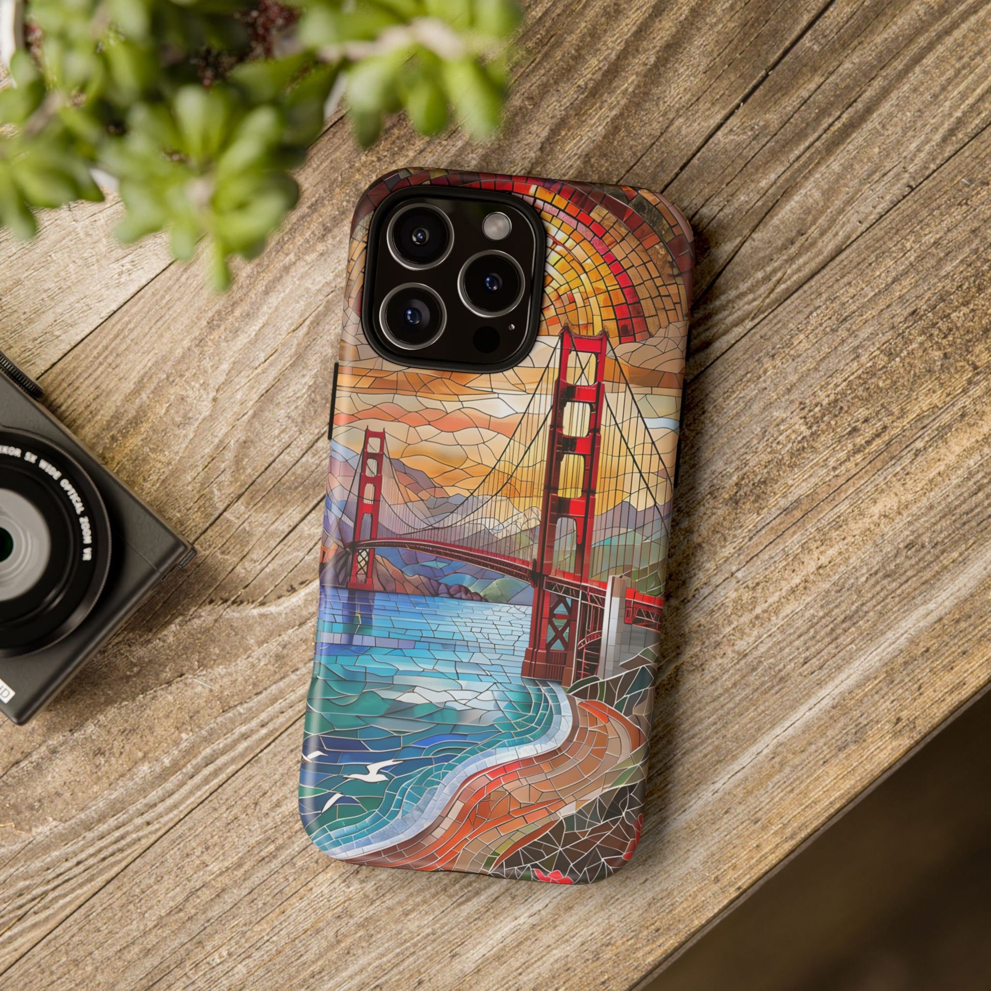 Golden Gate Bridge Phone Case, Artistic Phone Cover, Unique Gift for Travelers, Vibrant Cell Phone Accessory, Nature-Inspired Design