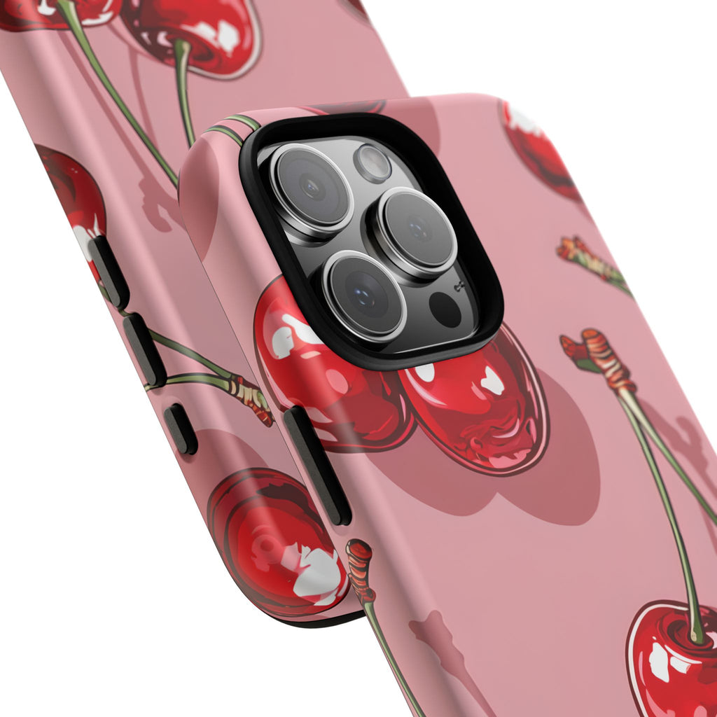 Cherry Blossom Phone Case, Tough Phone Cover, Cute Cherry Design, Summer Vibes, Phone Accessory, Gift for Her