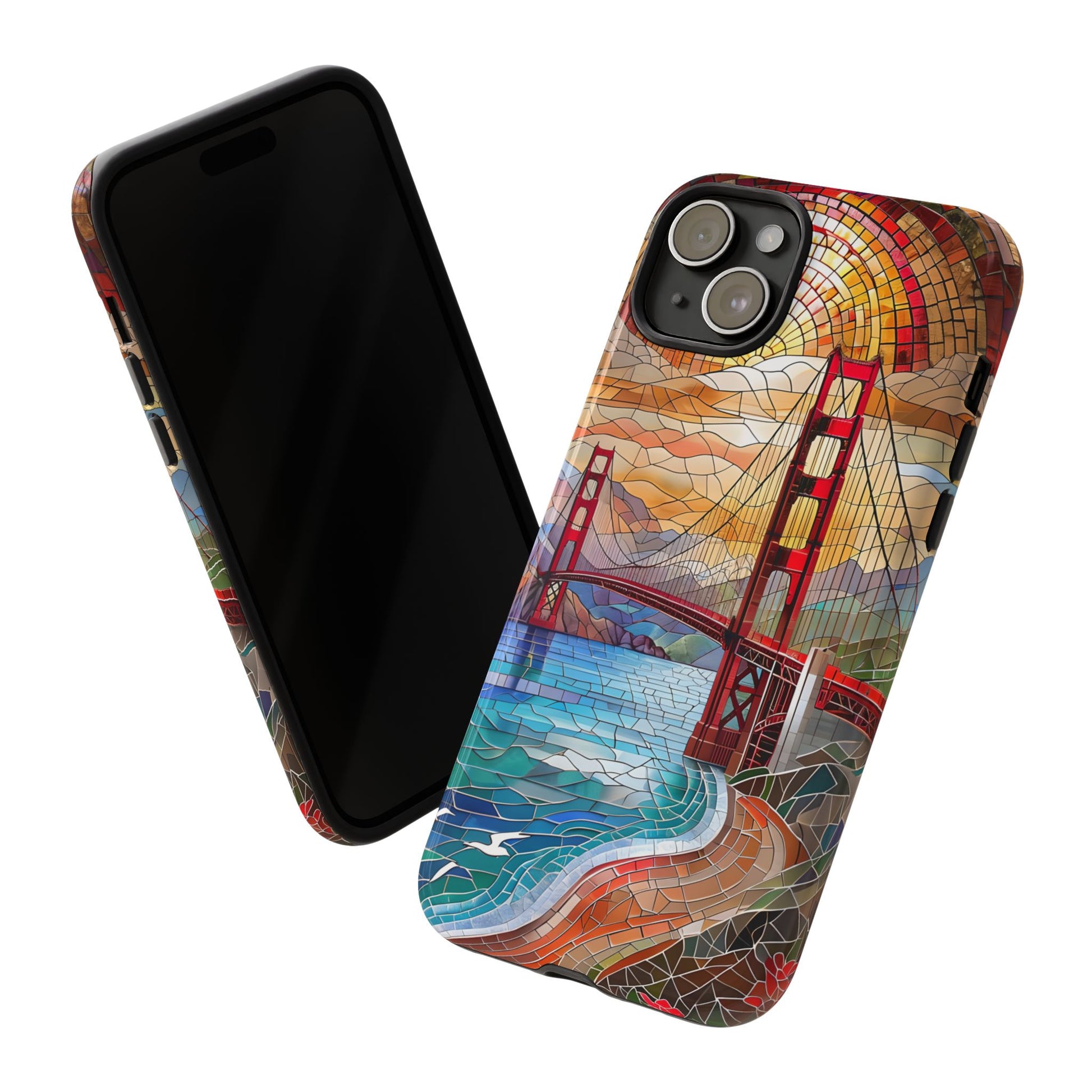 Golden Gate Bridge Phone Case, Artistic Phone Cover, Unique Gift for Travelers, Vibrant Cell Phone Accessory, Nature-Inspired Design