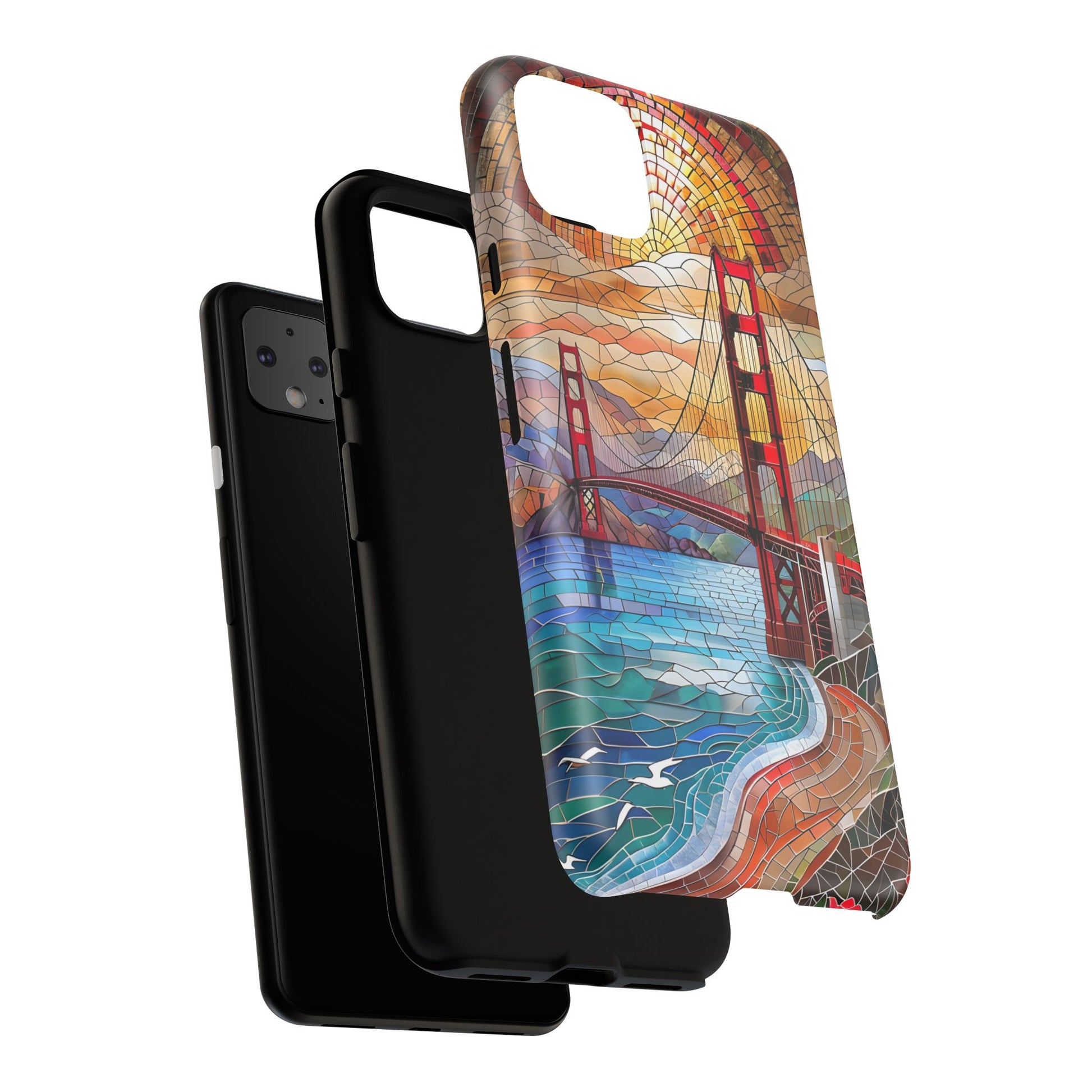 Golden Gate Bridge Phone Case, Artistic Phone Cover, Unique Gift for Travelers, Vibrant Cell Phone Accessory, Nature-Inspired Design