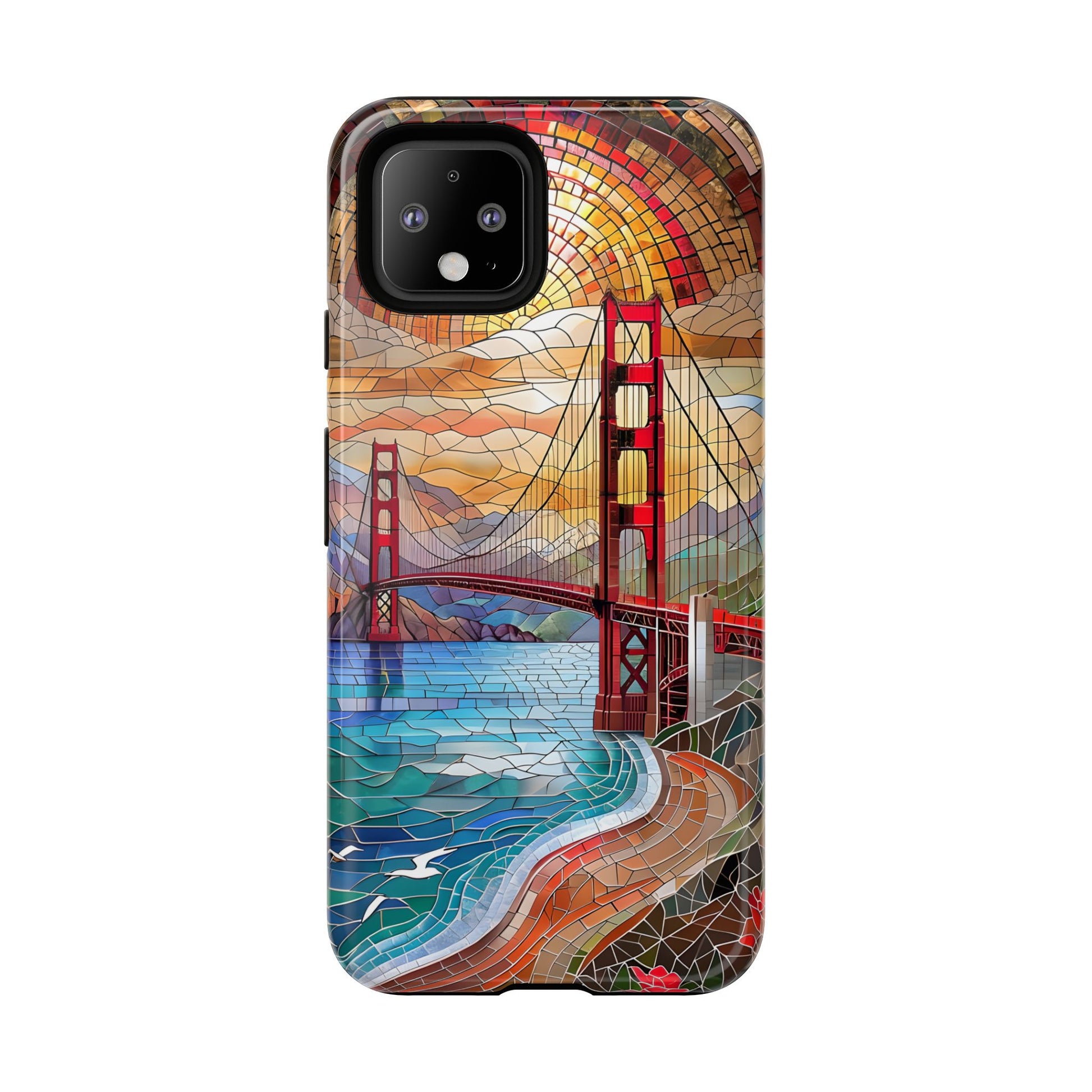 Golden Gate Bridge Phone Case, Artistic Phone Cover, Unique Gift for Travelers, Vibrant Cell Phone Accessory, Nature-Inspired Design