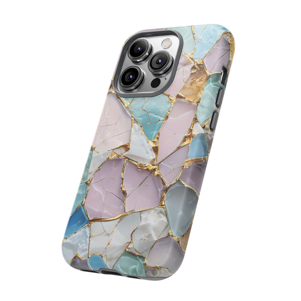 Colorful Phone Case - Tough Cases with Elegant Marble Design, Stylish Cover for Everyday Use, Gift for Her, Tech Accessory