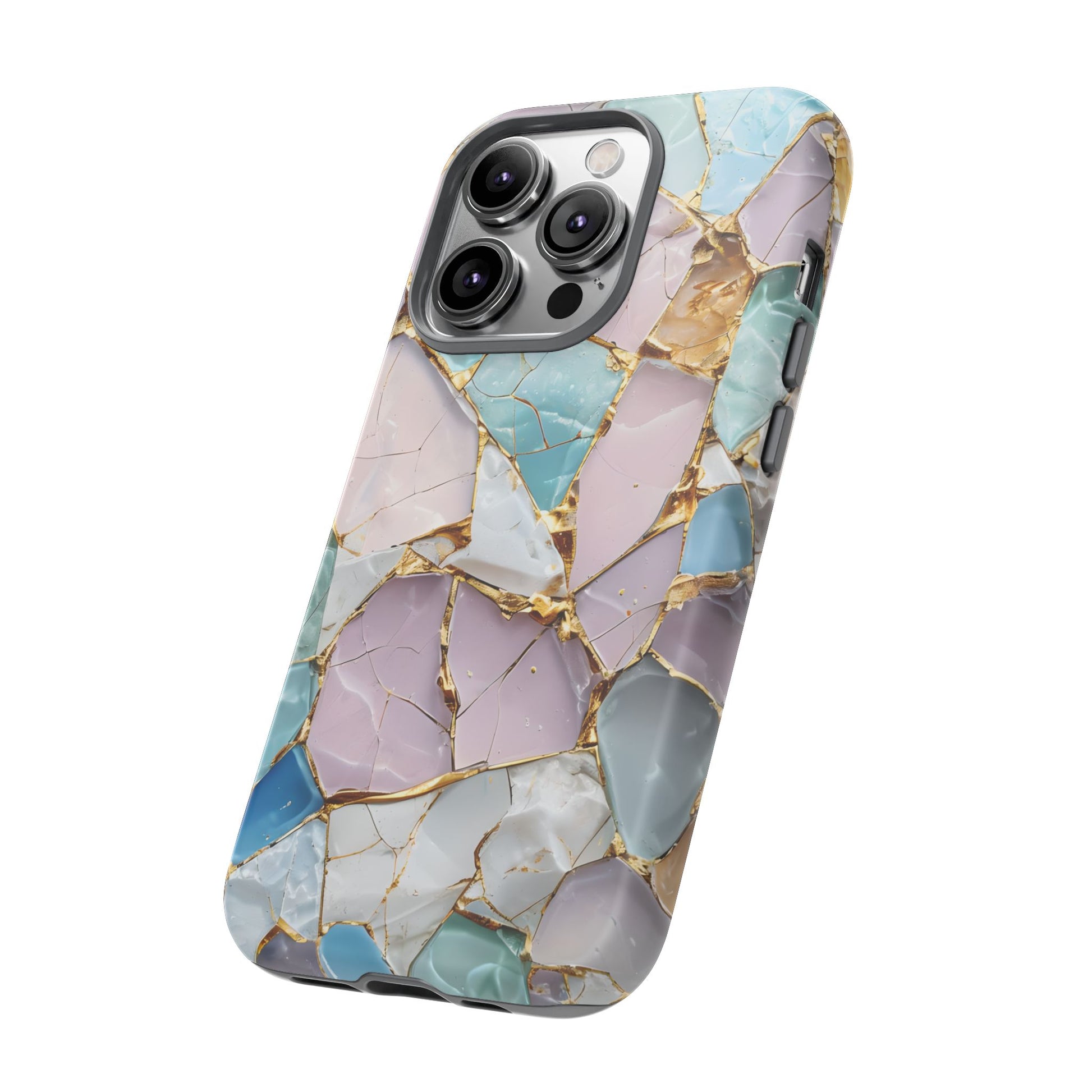 Colorful Phone Case - Tough Cases with Elegant Marble Design, Stylish Cover for Everyday Use, Gift for Her, Tech Accessory